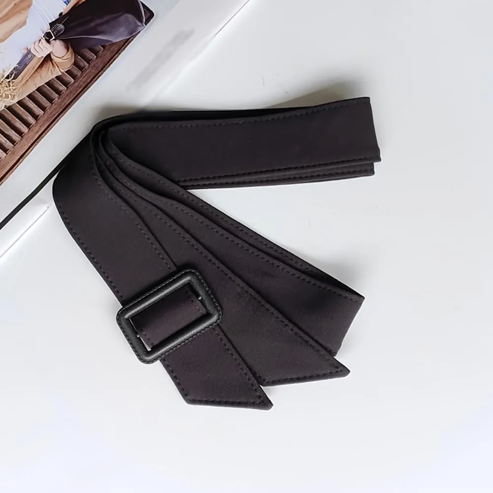 170cm Women's Trench Coat Overcoat Replacement Coat Belt with Buckle Black