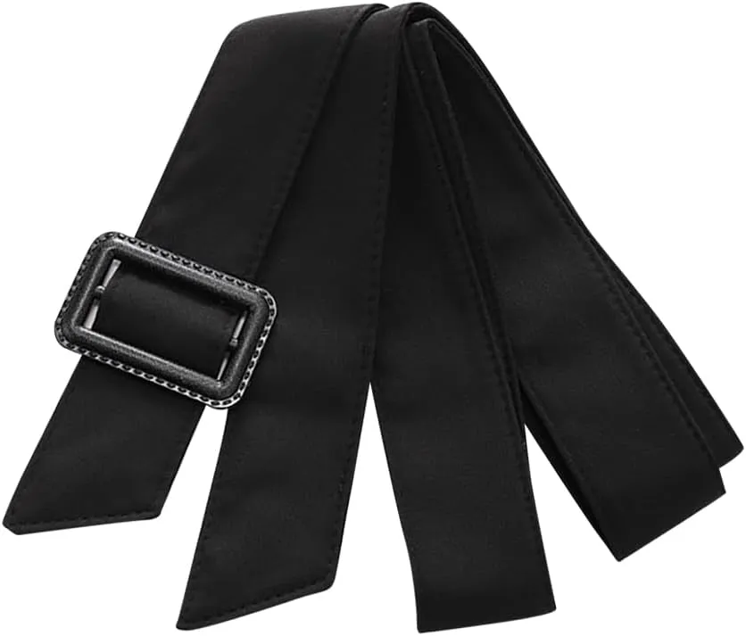 170cm Women's Trench Coat Overcoat Replacement Coat Belt with Buckle Black