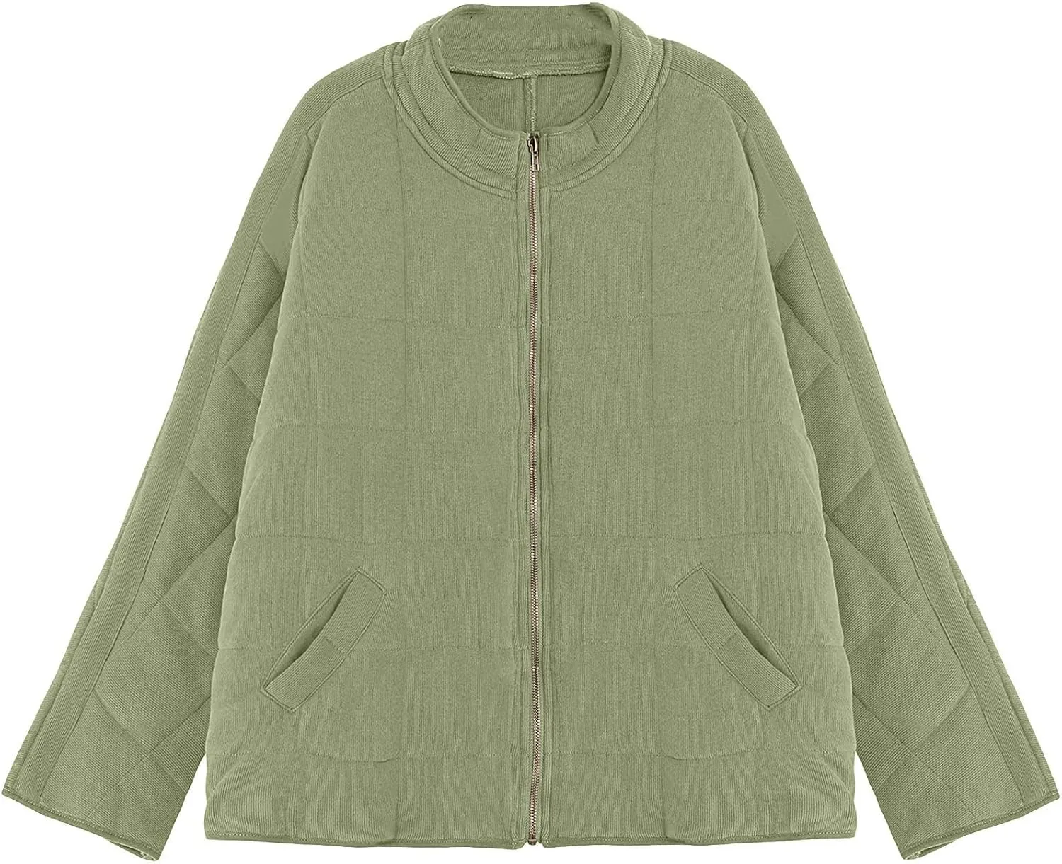 2024 Vintage Thick Solid Zip Down Coat for Womens Long Sleeve Pockets Overcoat Warm Fitted Soft Jacket Winter Clothes