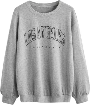 2024 Womens Oversized Sweatshirts Hoodies Fleece Crew Neck Pullover Sweaters Casual Comfy Fall Fashion Outfits