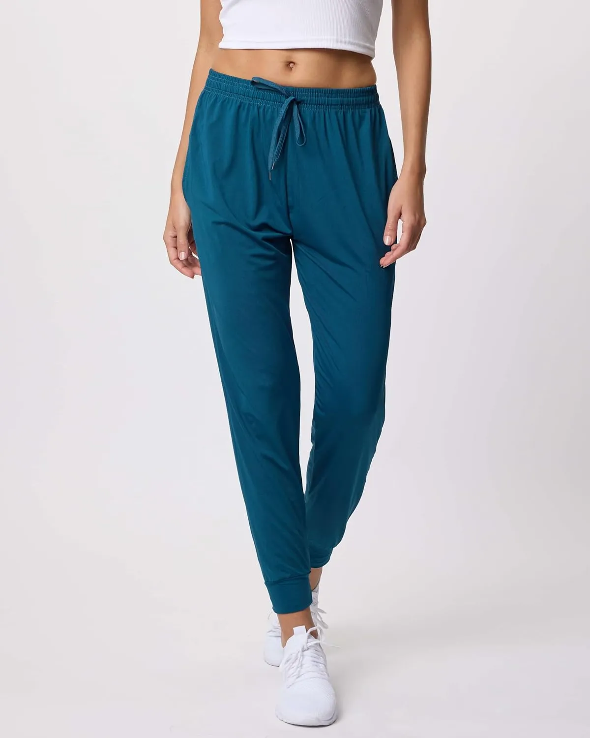 3 Pack: Women's Ultra-Soft Silky Dry Fit Lounge Joggers Lightweight Dry-Fit Pants with Pockets (Available in Plus)