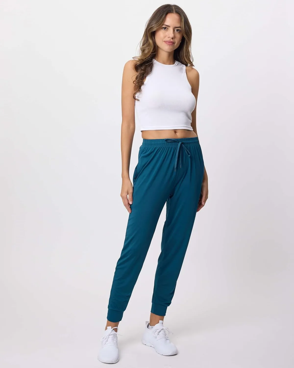 3 Pack: Women's Ultra-Soft Silky Dry Fit Lounge Joggers Lightweight Dry-Fit Pants with Pockets (Available in Plus)