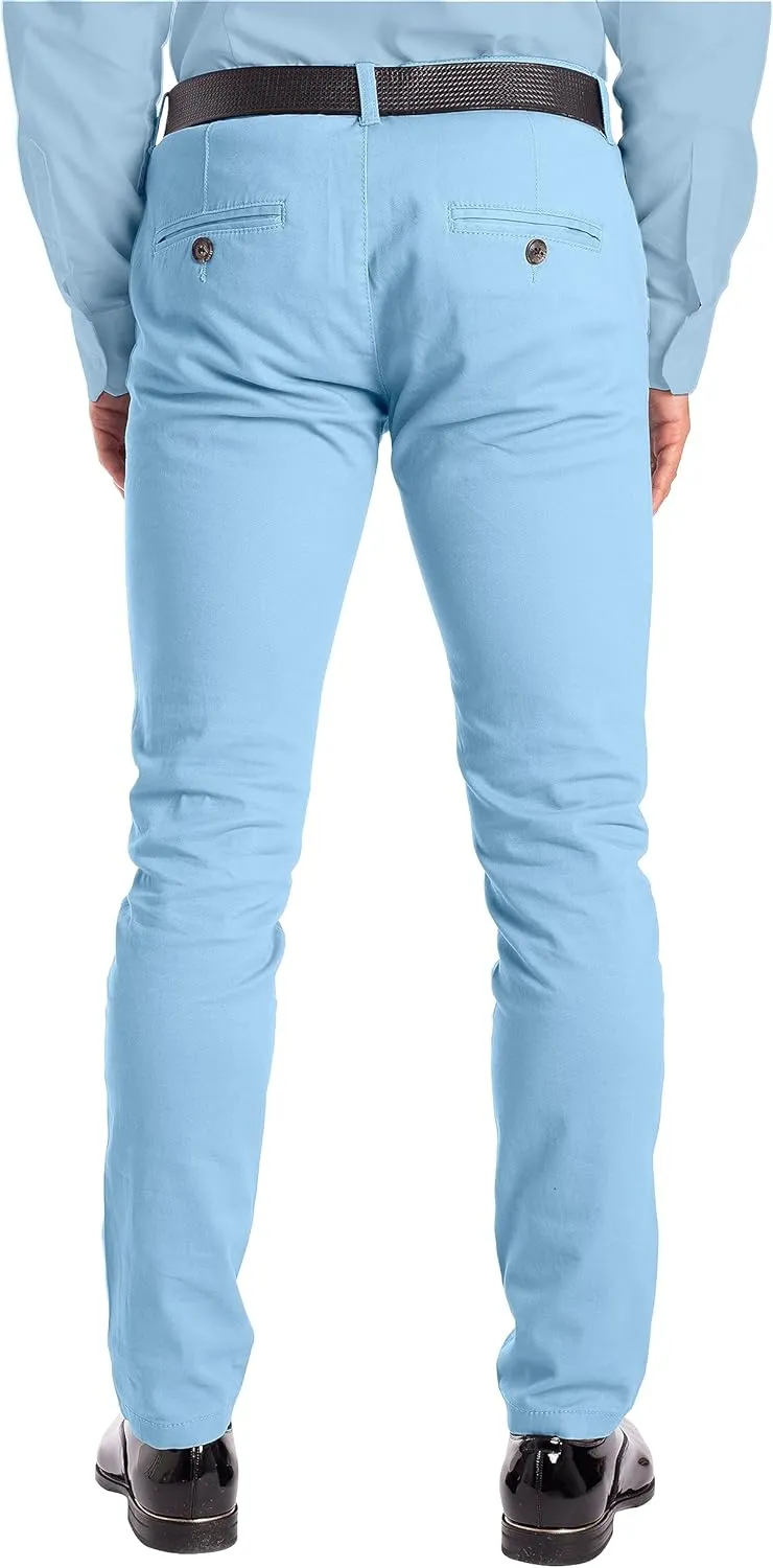 Alamo Slim-Fit Chinos Pants Men - Classic Breathable Flat-Front Chino Pants for Men