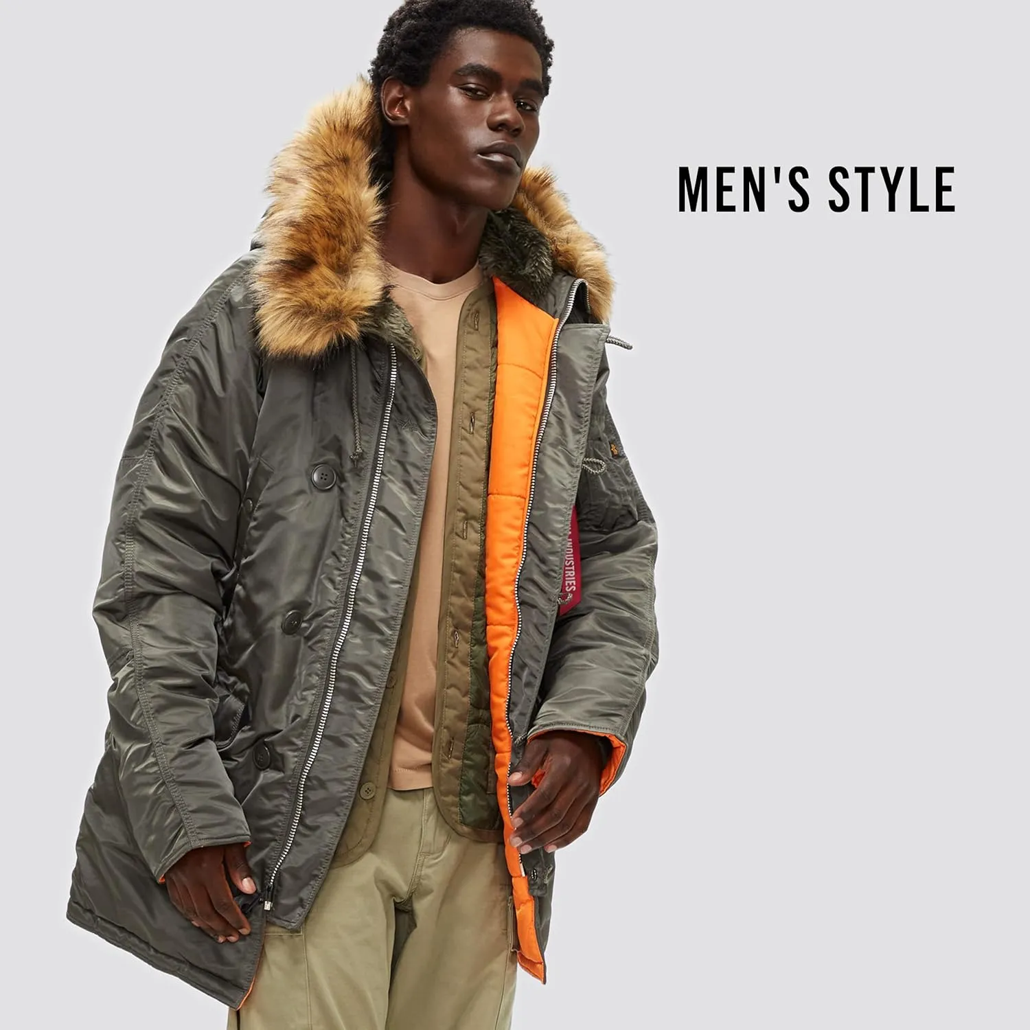 Alpha Industries Men's Slim Fit N-3b Parka