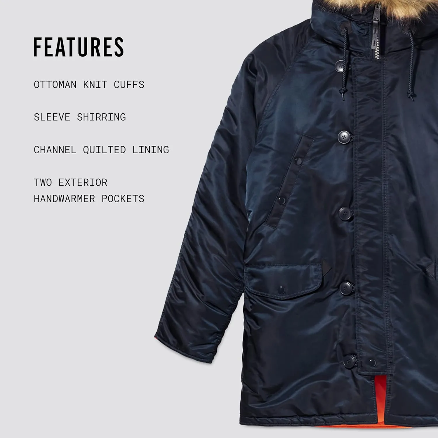 Alpha Industries Men's Slim Fit N-3b Parka