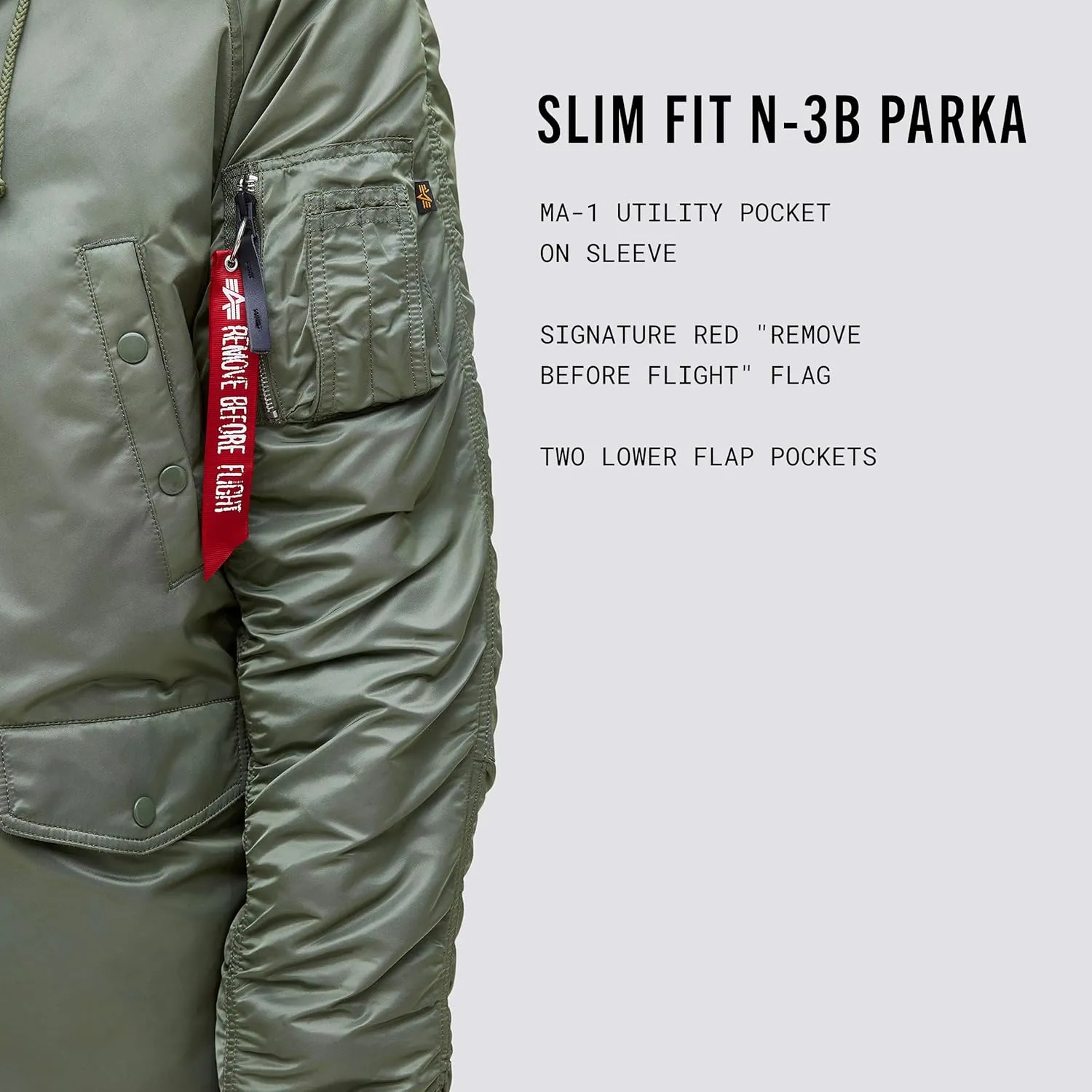 Alpha Industries Men's Slim Fit N-3b Parka