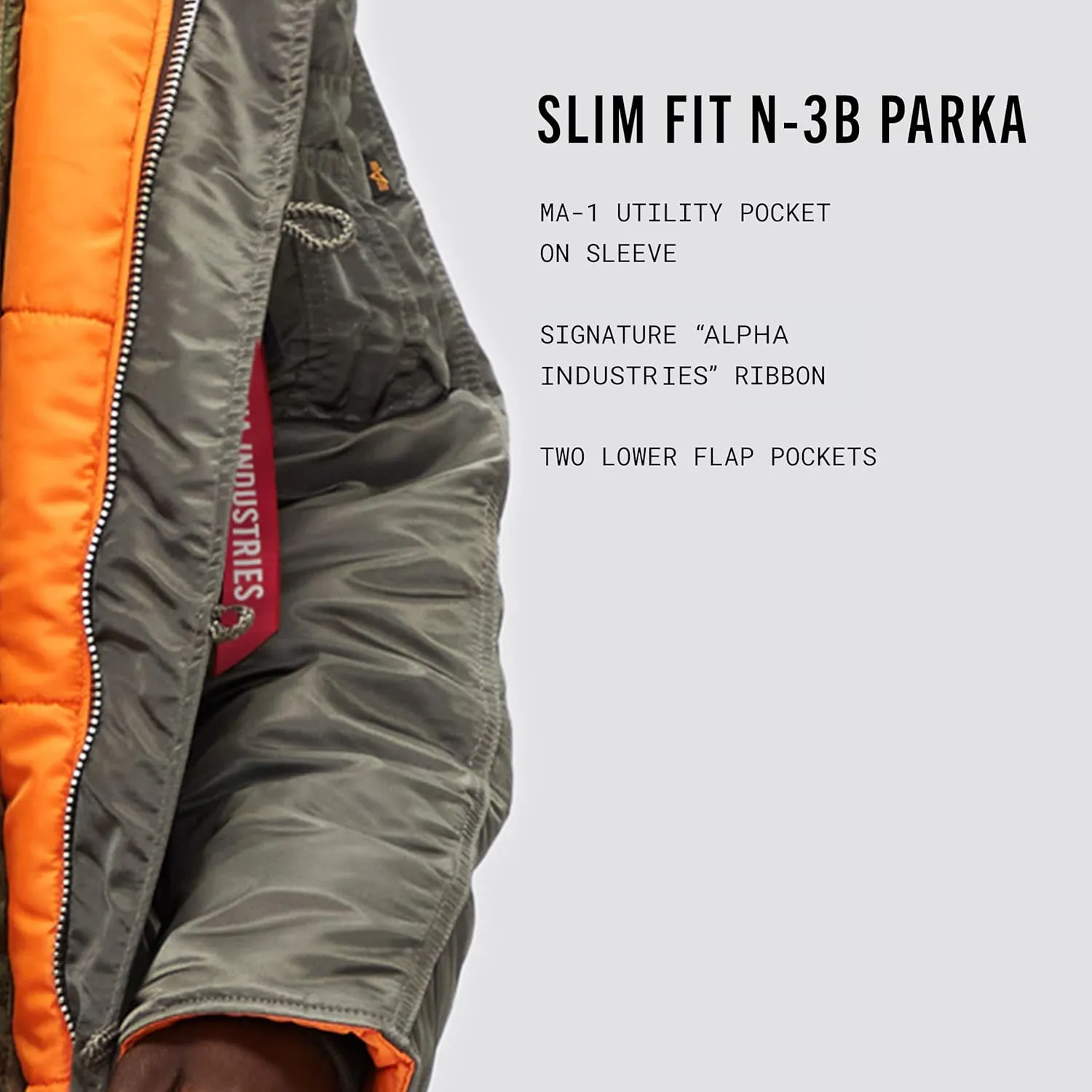 Alpha Industries Men's Slim Fit N-3b Parka
