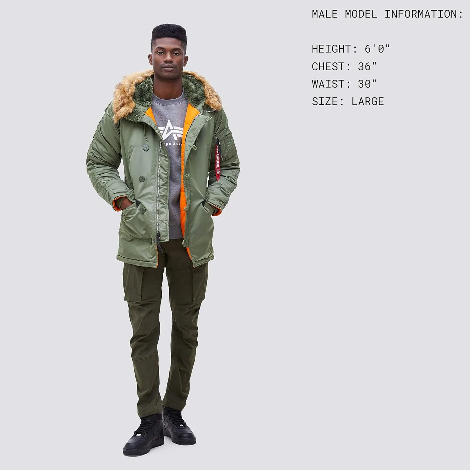 Alpha Industries Men's Slim Fit N-3b Parka