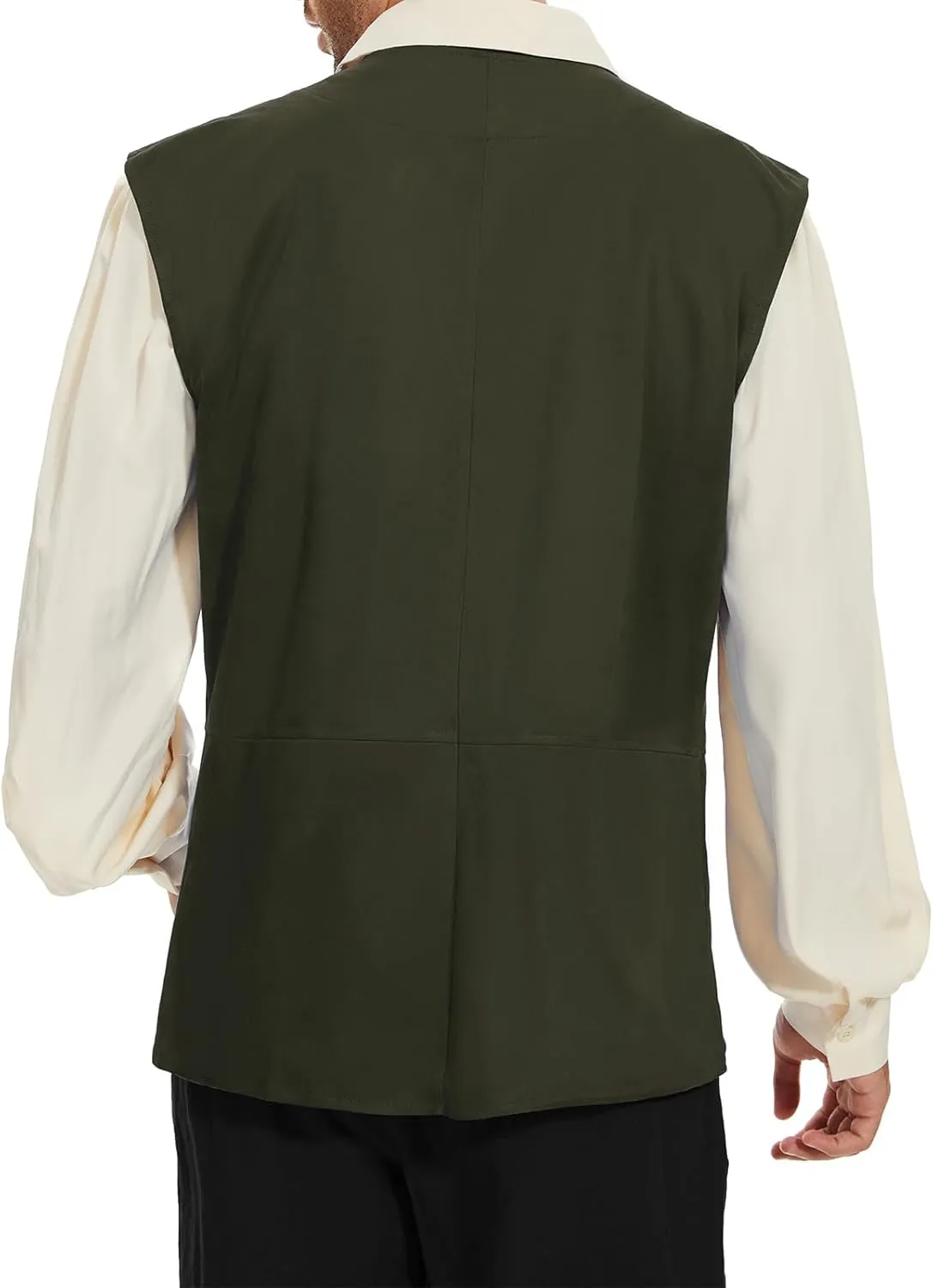 American Trends Renaissance Costume Men Renaissance Vest Costume Medieval Costumes Lace-up Waistcoat Halloween Pirate Vest