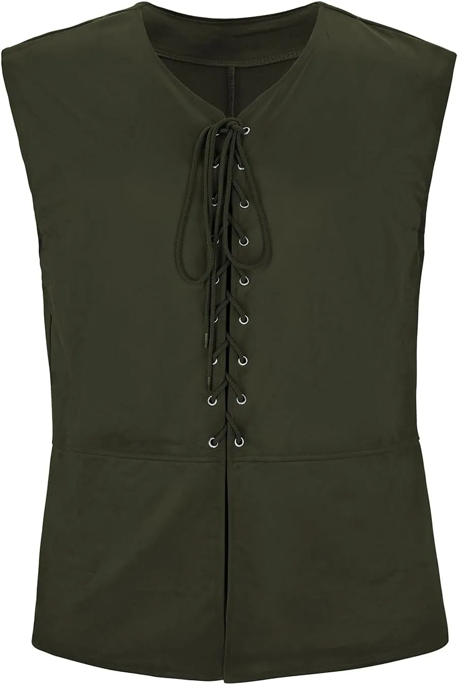 American Trends Renaissance Costume Men Renaissance Vest Costume Medieval Costumes Lace-up Waistcoat Halloween Pirate Vest