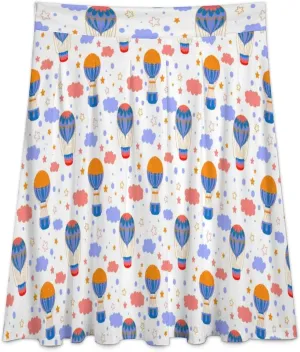 Anime Sunflowers Stripes Midi Skirts Womens Fall Long Skirt Party Office Travel Soft Knee Length Casual Ruffle Skirt