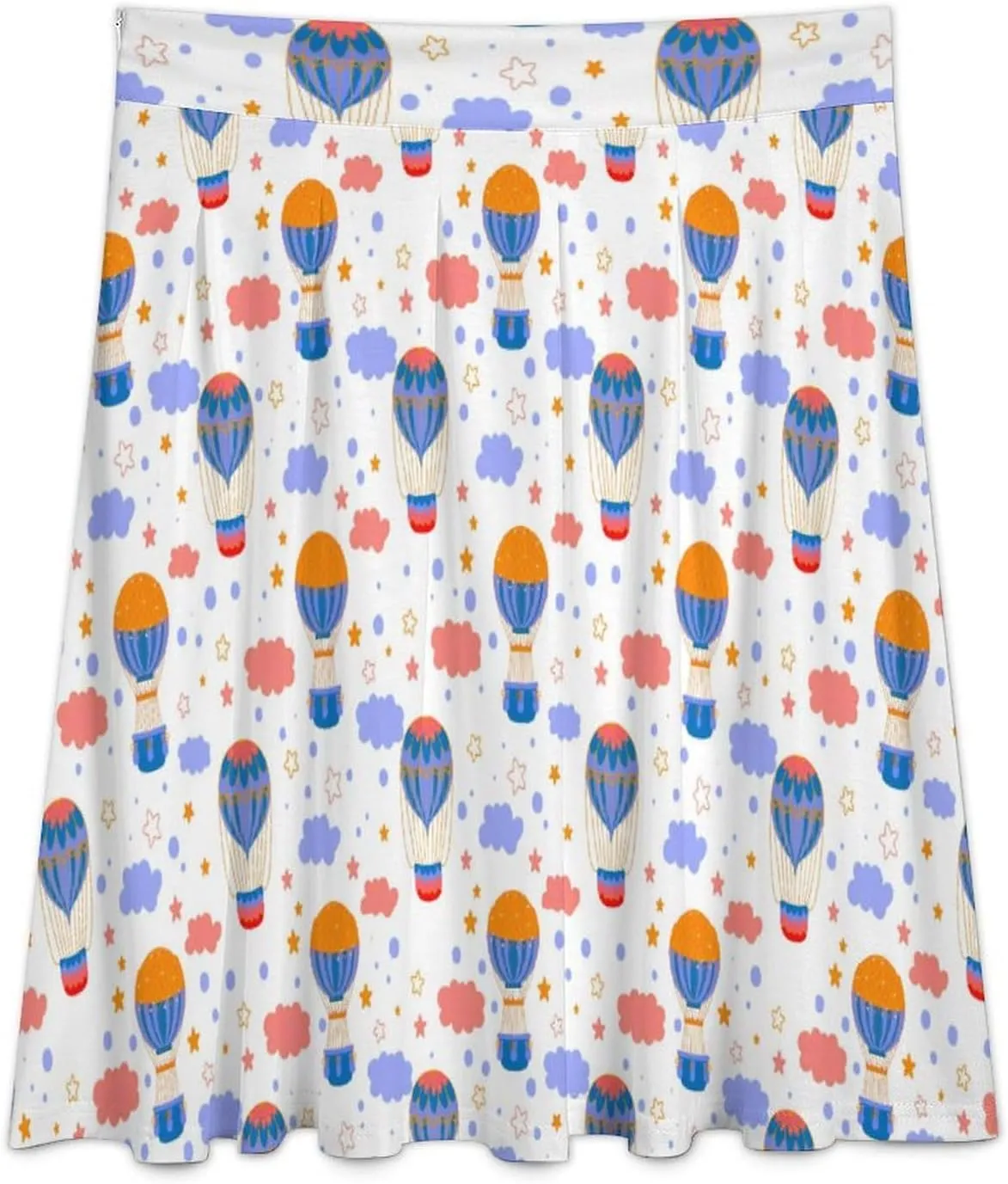 Anime Sunflowers Stripes Midi Skirts Womens Fall Long Skirt Party Office Travel Soft Knee Length Casual Ruffle Skirt