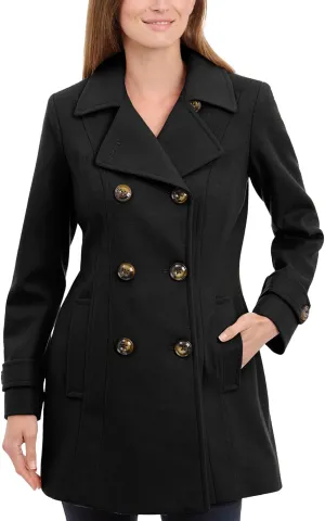 Anne Klein Women's Classic Double Breasted Wool Coat
