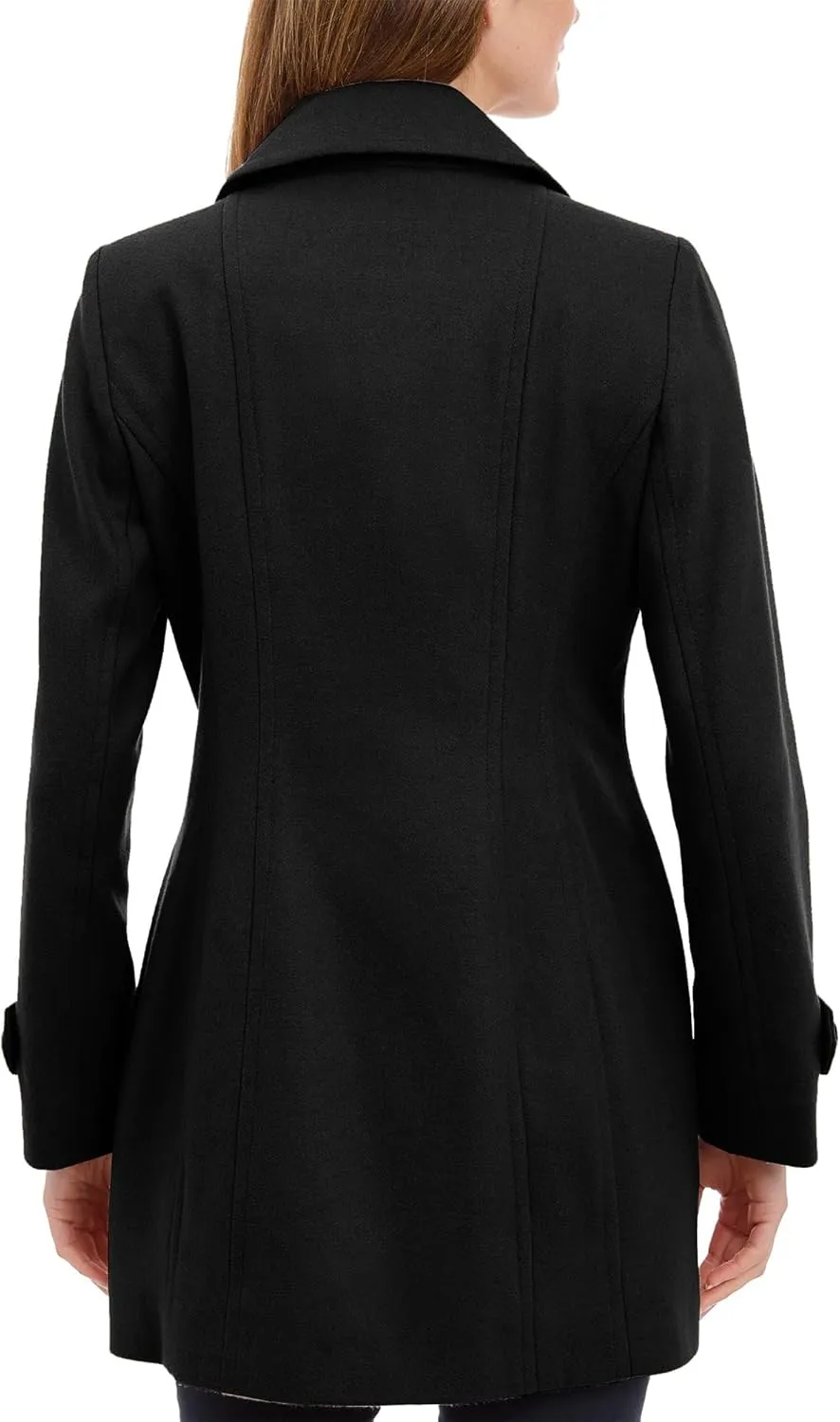 Anne Klein Women's Classic Double Breasted Wool Coat