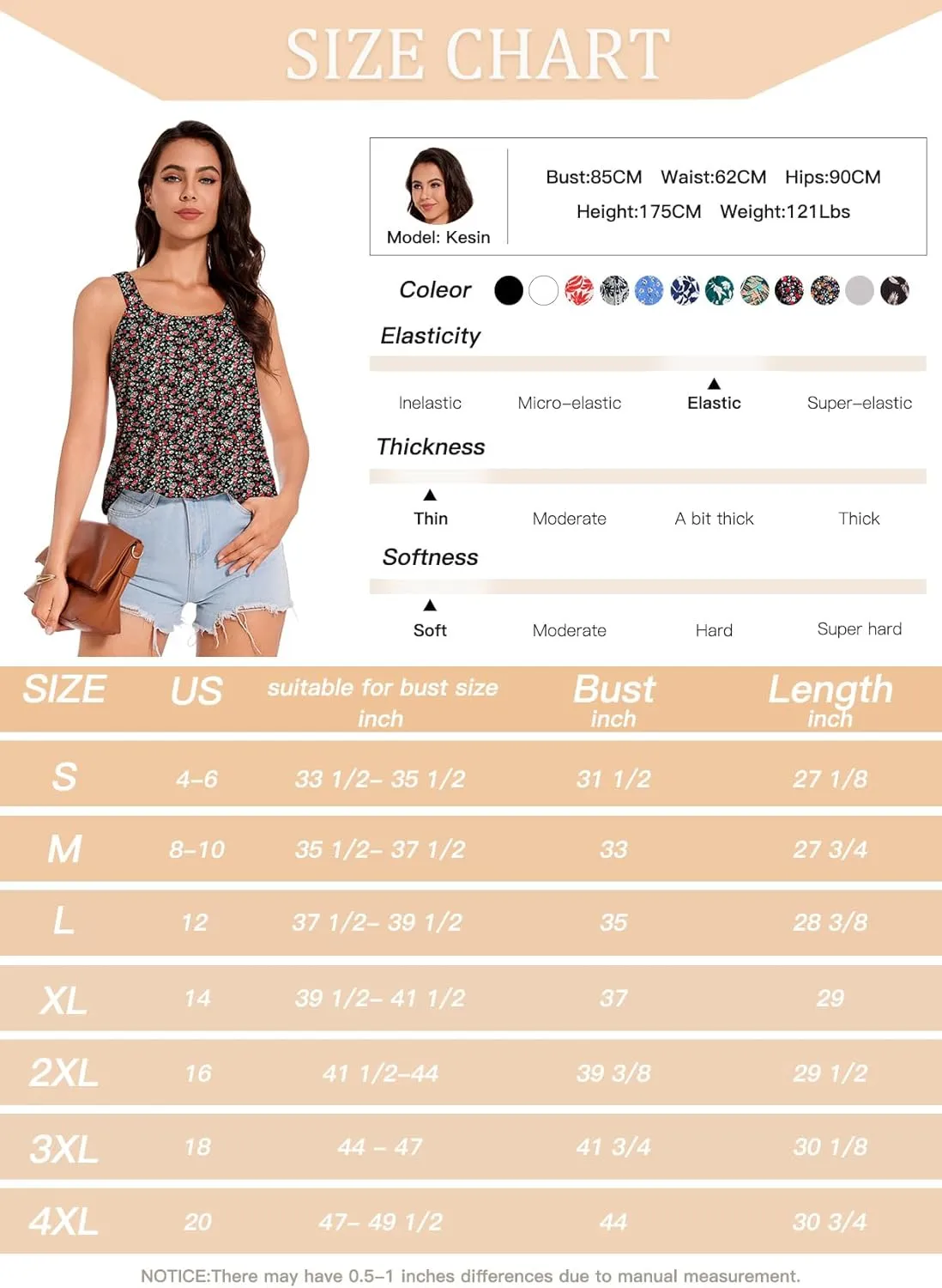 ANYFITTING Women's Built in Bra Tank Top 2025 Summer Trendy Tops Flowy Loose Fit Casual Halter Cami Camisole Outfits S-3XL