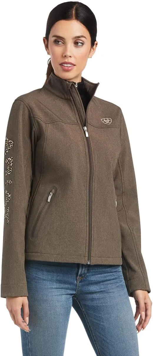 ARIAT Womens New Team Softshell Jacket Athletic Outerwear Casual Full Zip - Black