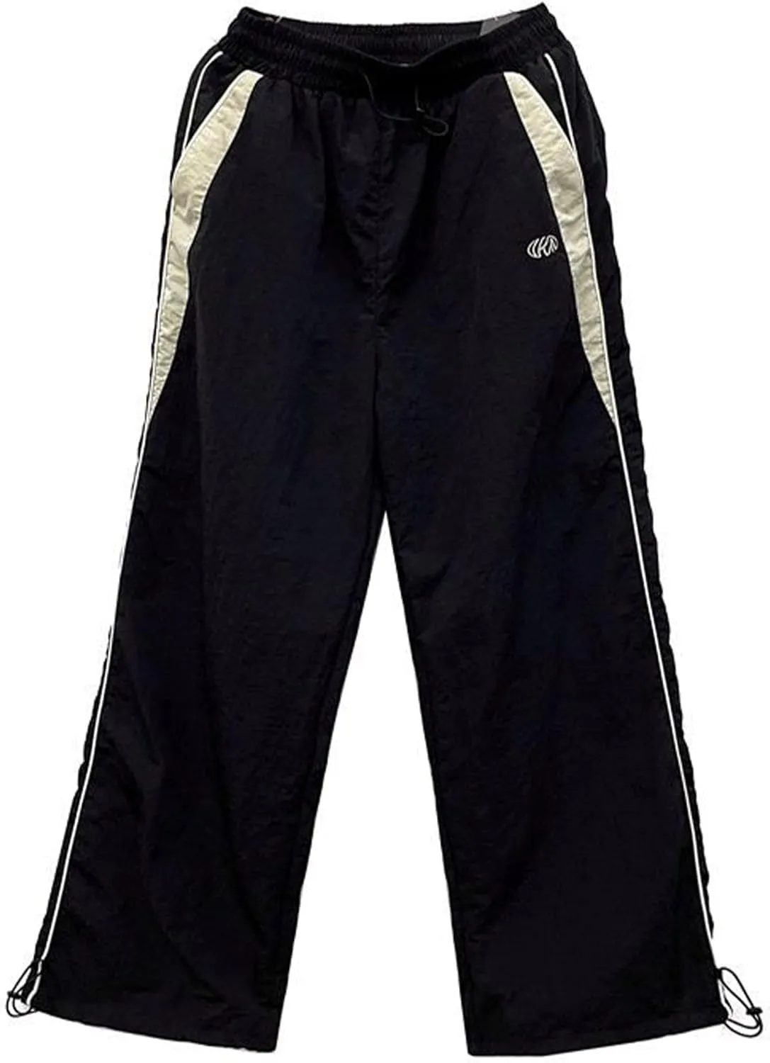 Baggy Track Pants Men Y2k Sweatpants Loose Parachute Pants Lightweight Elasitc Waist Workout Pants with Drawstring