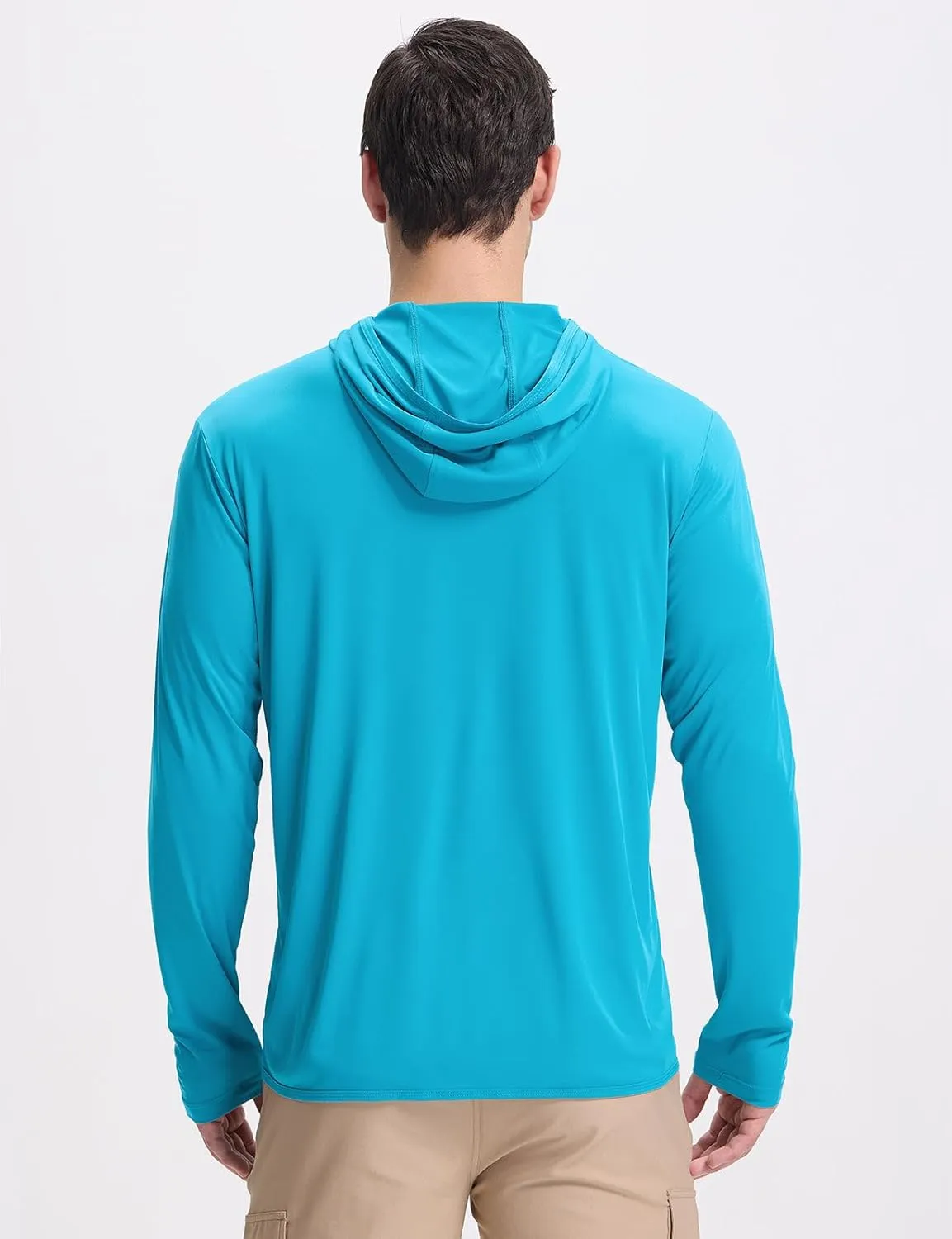 baleaf Men's UPF 50  Sun Protection Hoodie Full Zip Jacket Lightweight Long Sleeve Cooling Shirts Pockets Hiking Fishing
