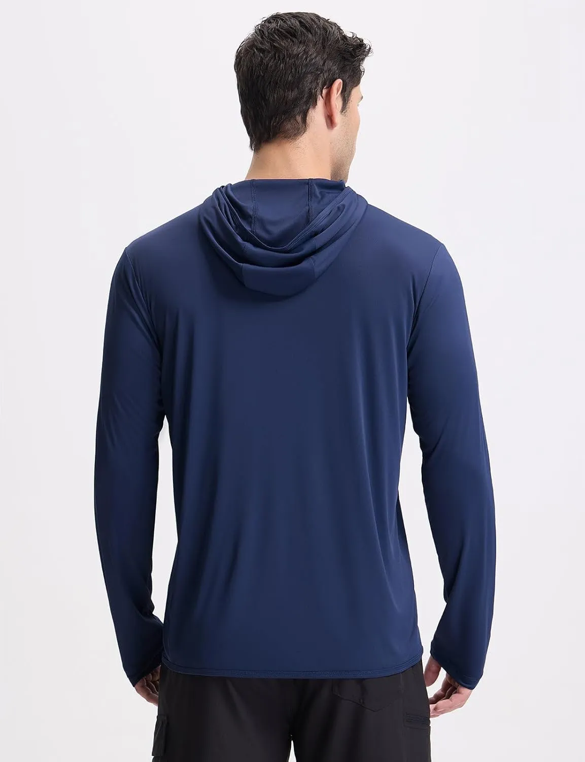 baleaf Men's UPF 50  Sun Protection Hoodie Full Zip Jacket Lightweight Long Sleeve Cooling Shirts Pockets Hiking Fishing