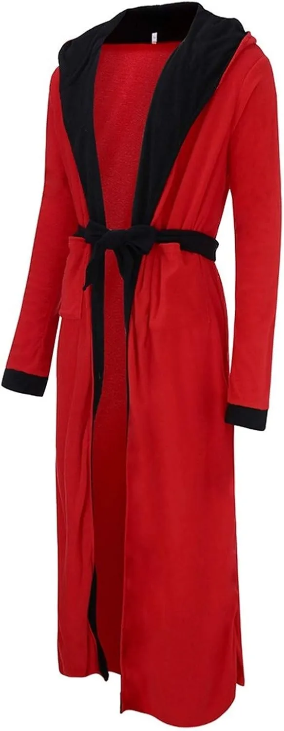 Bath Robe Mens Bathrobes Plush Robes Long Fuzzy Fleece Robe Big and Tall Winter Soft Terry Cloth Bathrobe Warm Robes