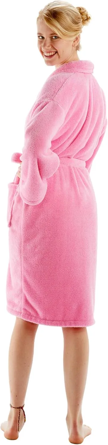 BC BARE COTTON Personalized Robe - Microfiber Plush Fleece Shawl Bathrobe
