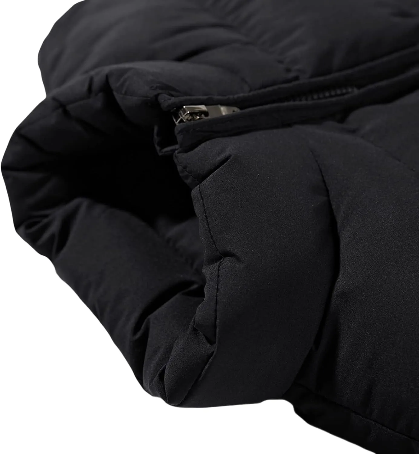 Bowanadacles Men Down Vest Waistcoat Solid Color Stand Collar Sleeveless Zipper Jacket Autumn Winter Casual Warm Outerwear