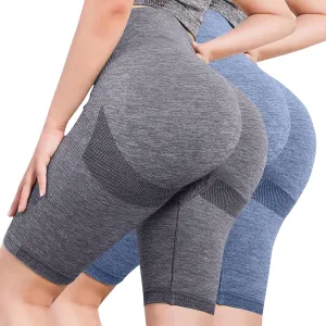 BOXIACEY Womens Workout Shorts High Waisted Booty Shorts Butt Lifting Seamless Shorts Slimming Athletic Gym Yoga Pants