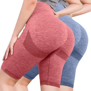 BOXIACEY Womens Workout Shorts High Waisted Booty Shorts Butt Lifting Seamless Shorts Slimming Athletic Gym Yoga Pants