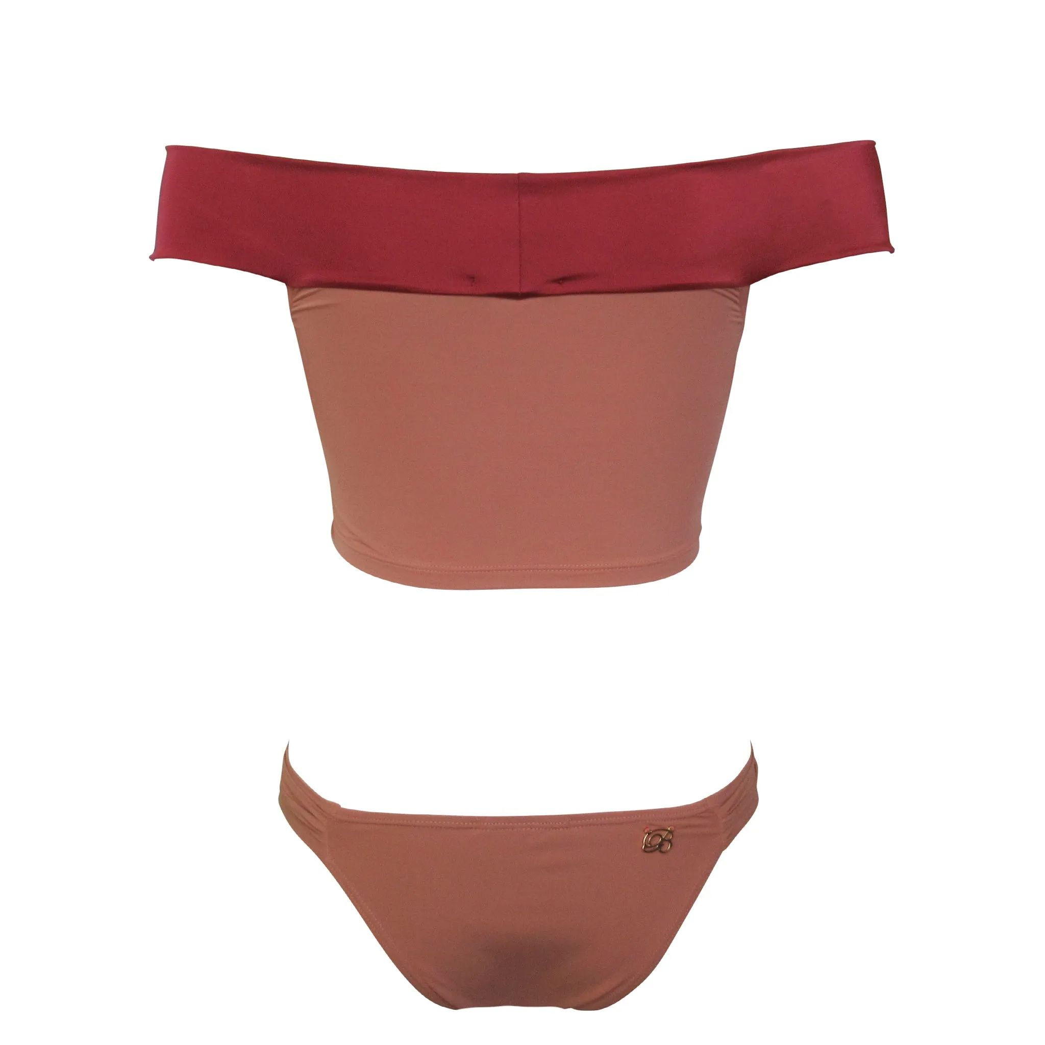 Brigitte Lou Off the Shoulder Crop Top Bikini