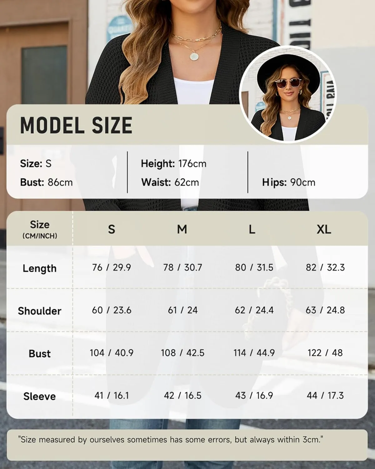 Bsubseach Cardigan Sweaters for Women Fall Outfits Open Front Crochet Sweater with Pocket