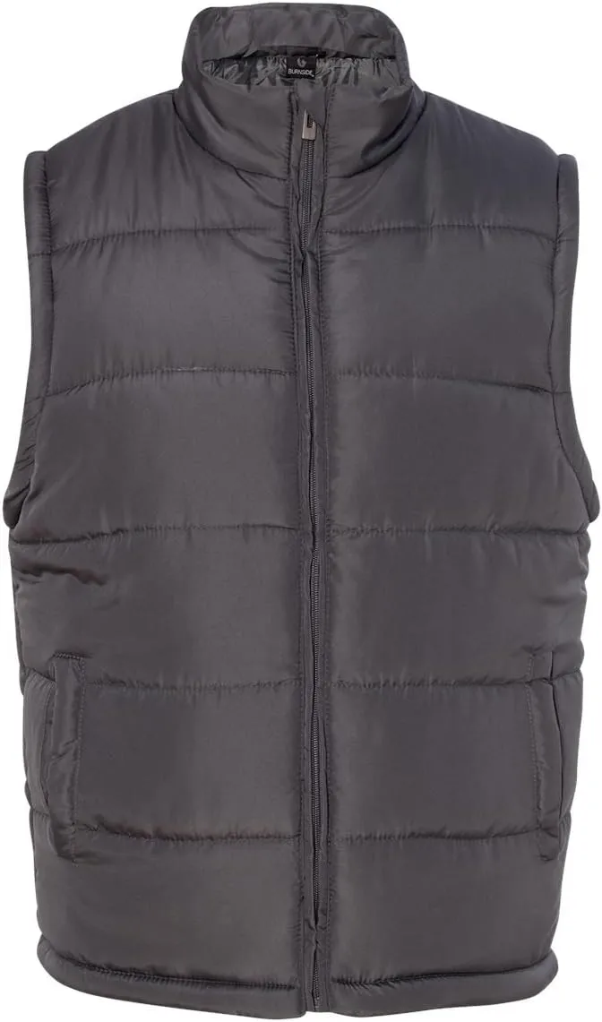 Burnside Men's 8700 Down Outerwear Zip-Up Puffer Vest