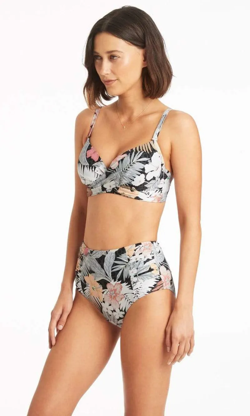 Calypso High Waist Gathered Side Pant