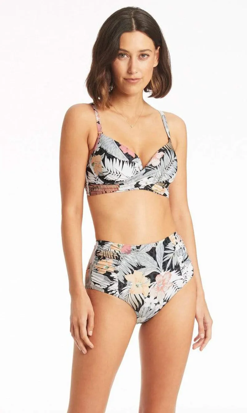 Calypso High Waist Gathered Side Pant