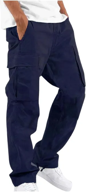 Cargo Pants for Men Tactical Relaxed Straight Fit Pant Casual Outdoor Hiking Jogger Classic Pants with Multi Pockets