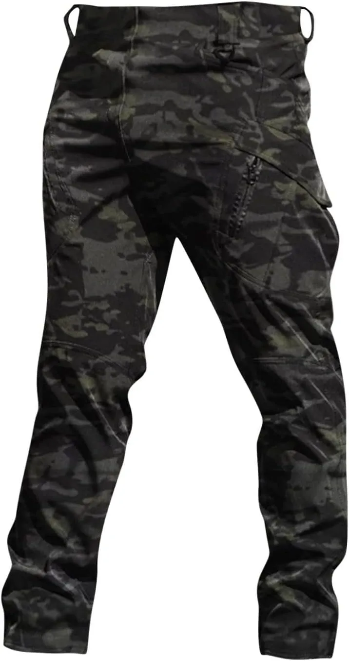 Cargo Pants for Men Water Resistance Stretch Waterproof Hiking Pants Breathable Travel with Pockets
