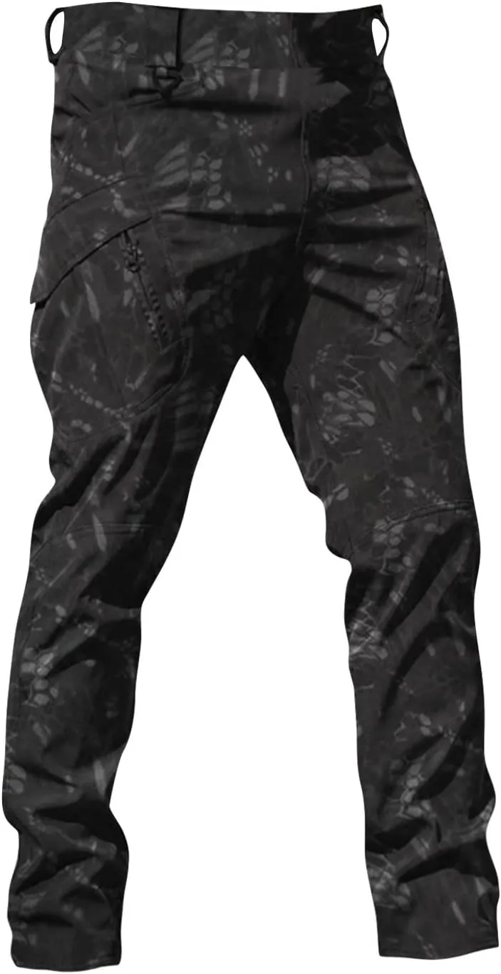Cargo Pants for Men Water Resistance Stretch Waterproof Hiking Pants Breathable Travel with Pockets
