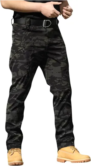 Cargo Pants for Men Water Resistance Stretch Waterproof Hiking Pants Breathable Travel with Pockets