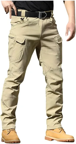 Cargo Pants Men Baggy Ripstop Stretch Pants Multi Pockets Tapered Fit Pants Big and Tall Tactical Trousers Fashion