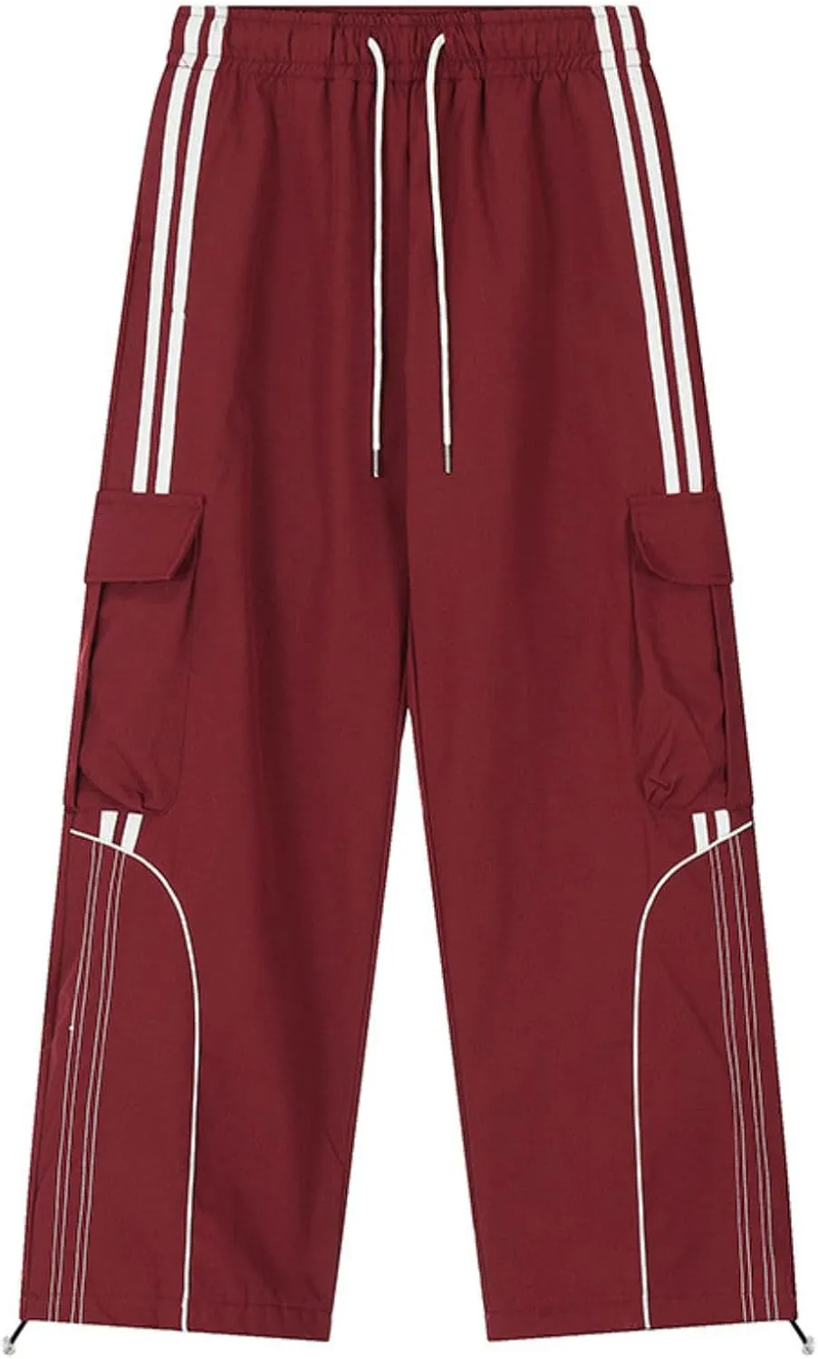 Cargo Sweatpants for Men Women High Waisted Straight Leg Baggy Sweatpants Hip Hop Track Pants Casual Trousers