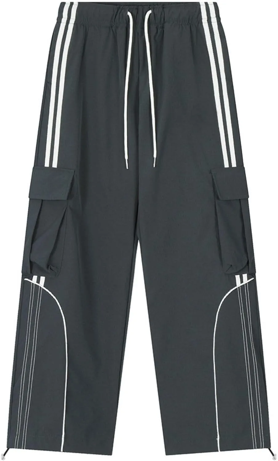 Cargo Sweatpants for Men Women High Waisted Straight Leg Baggy Sweatpants Hip Hop Track Pants Casual Trousers