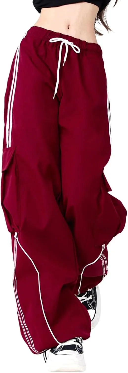 Cargo Sweatpants for Men Women High Waisted Straight Leg Baggy Sweatpants Hip Hop Track Pants Casual Trousers