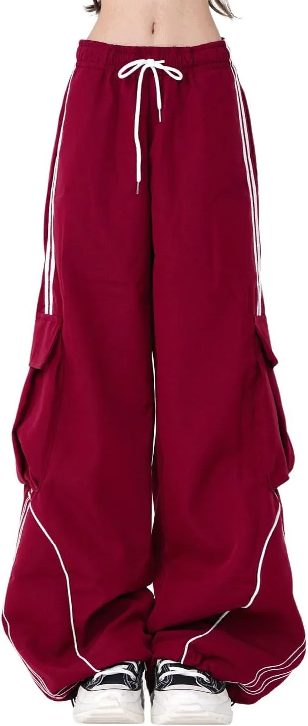 Cargo Sweatpants for Men Women High Waisted Straight Leg Baggy Sweatpants Hip Hop Track Pants Casual Trousers
