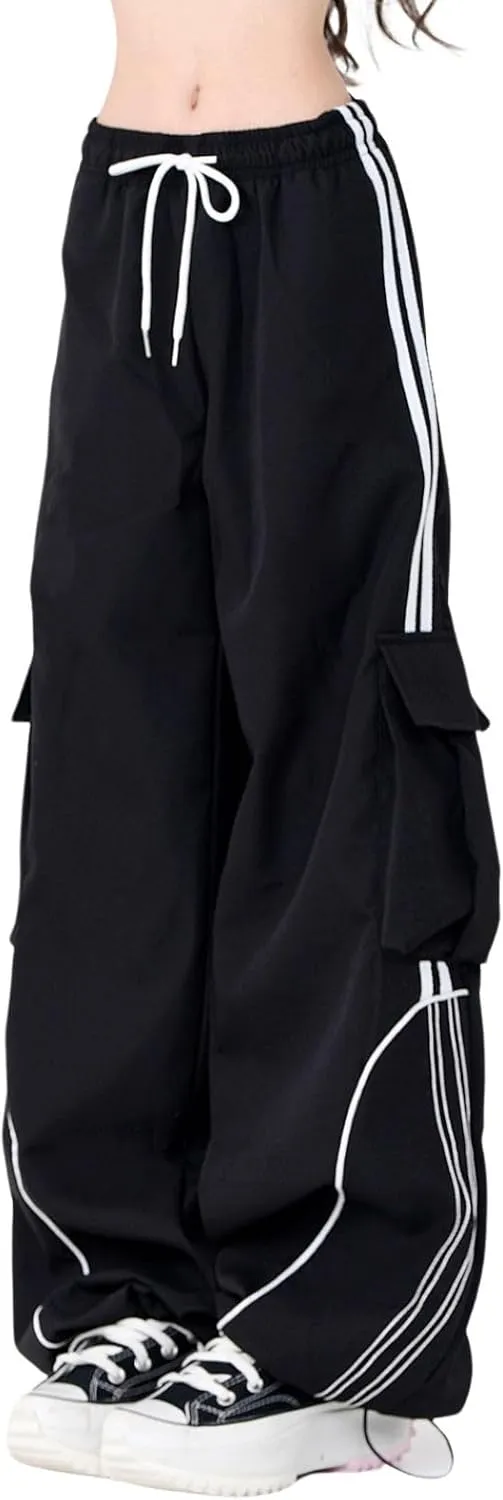 Cargo Sweatpants for Men Women High Waisted Straight Leg Baggy Sweatpants Hip Hop Track Pants Casual Trousers