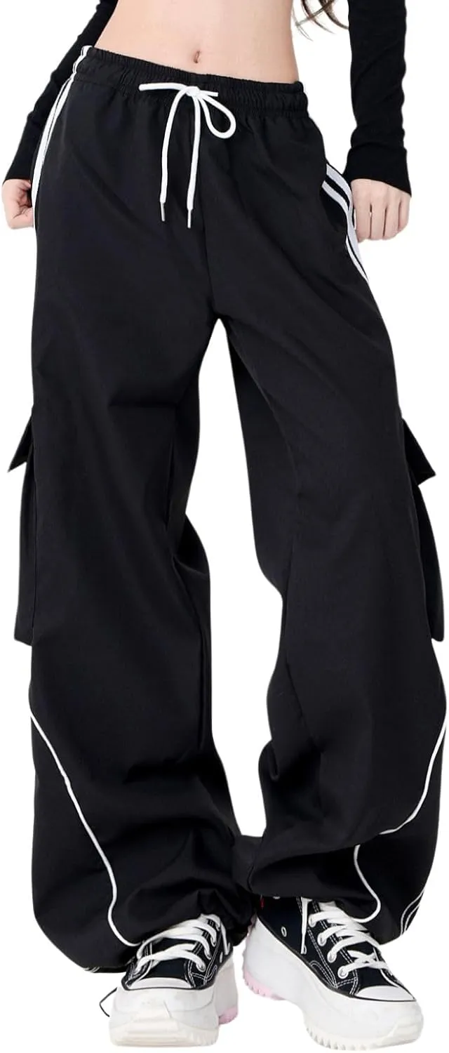 Cargo Sweatpants for Men Women High Waisted Straight Leg Baggy Sweatpants Hip Hop Track Pants Casual Trousers