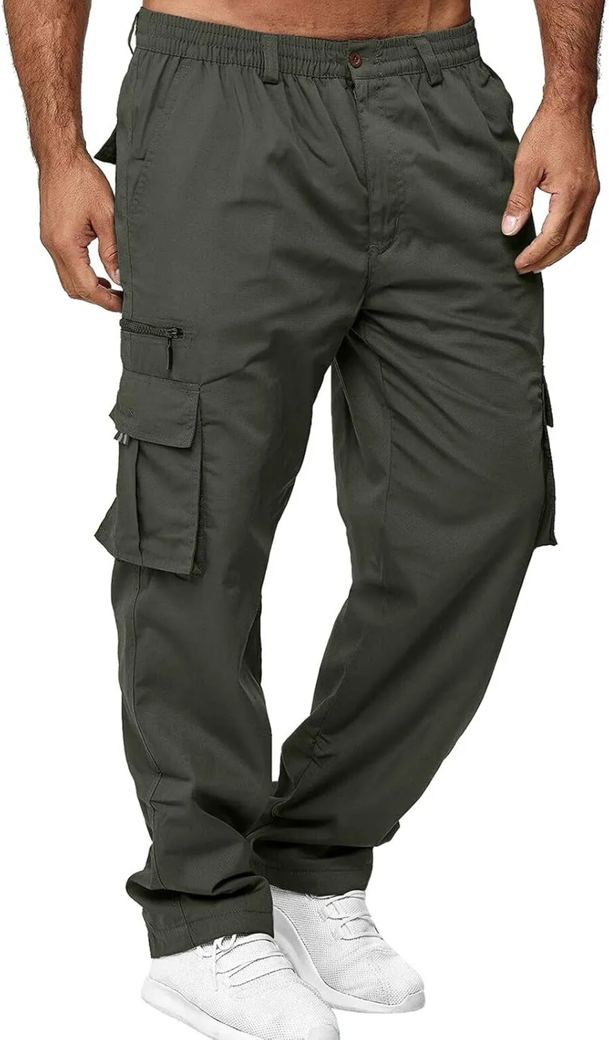 Casual Pants for Men Straight Stretch Work Pants Casual Joggers Athletic Pants Outdoor Lightweight Beach Pants
