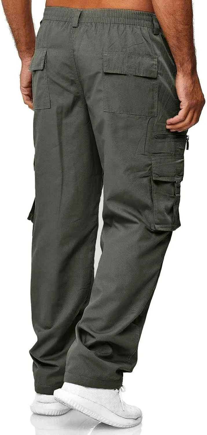 Casual Pants for Men Straight Stretch Work Pants Casual Joggers Athletic Pants Outdoor Lightweight Beach Pants