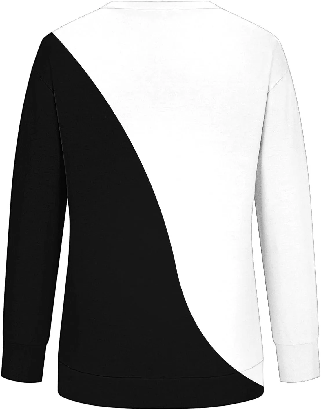 Ceboyel Women Crewneck Sweatshirts 2023 Color Block Pullover Long Sleeve Shirts Loose Fit Fall Fashion Clothing
