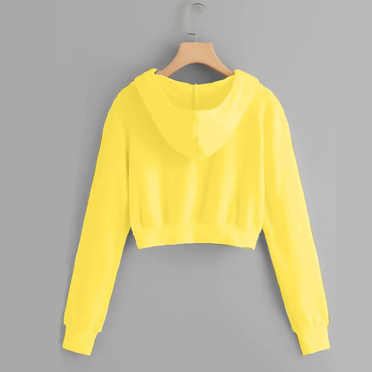 Ceboyel Zip Up Hoodies for Women Cropped Long Sleeve Sweatshirts Jackets Trendy Y2k Crop Tops Teen Girls Clothes 2023