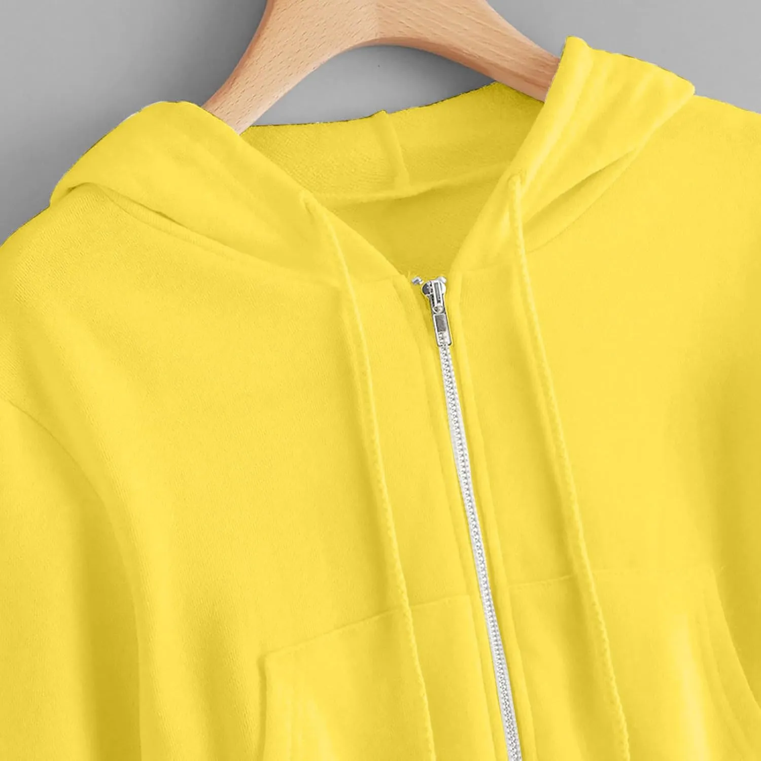 Ceboyel Zip Up Hoodies for Women Cropped Long Sleeve Sweatshirts Jackets Trendy Y2k Crop Tops Teen Girls Clothes 2023