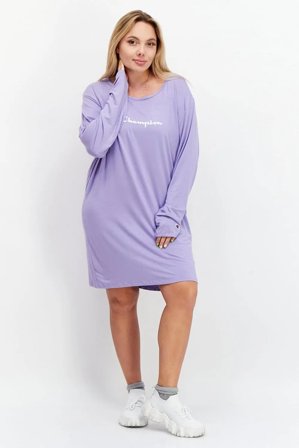 Champion Women's Sleep Long Sleeve Tee Dress